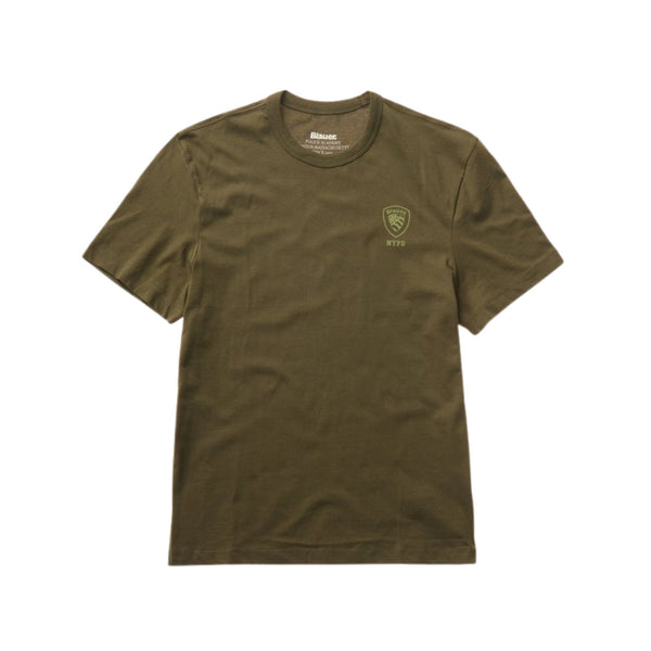 Blauer T-Shirt T-shirt Uomo con scudo sur ton Verde - Francavilla Moda